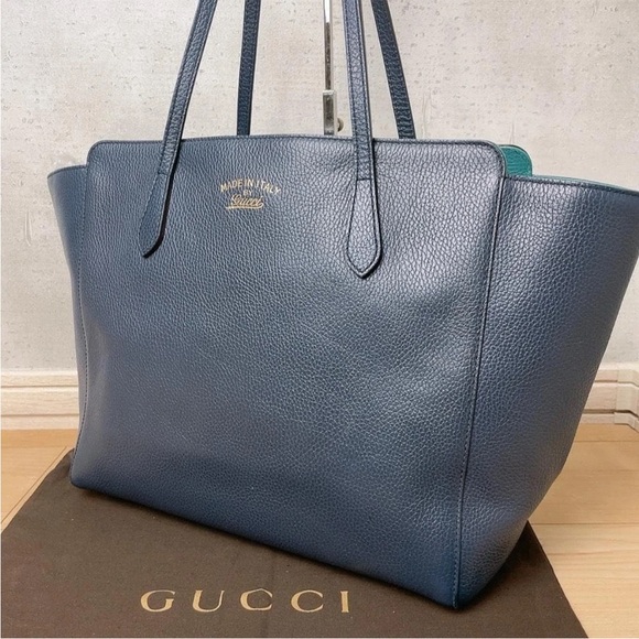 Gucci Blue Leather Shoulder Bag - Picture 3 of 10